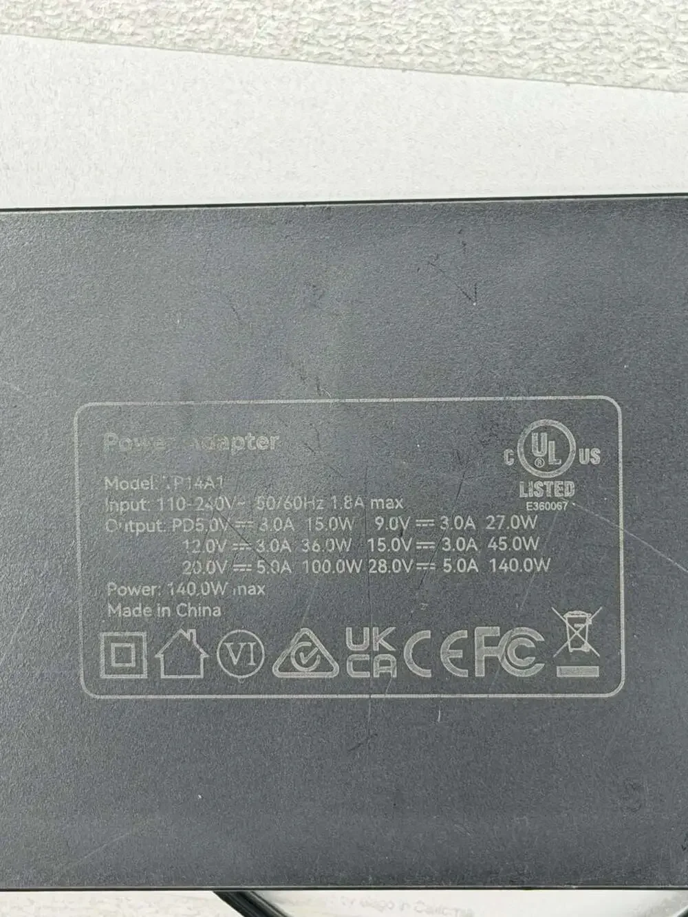 Generic 140W USB-C Power Adapter Model P14A1
